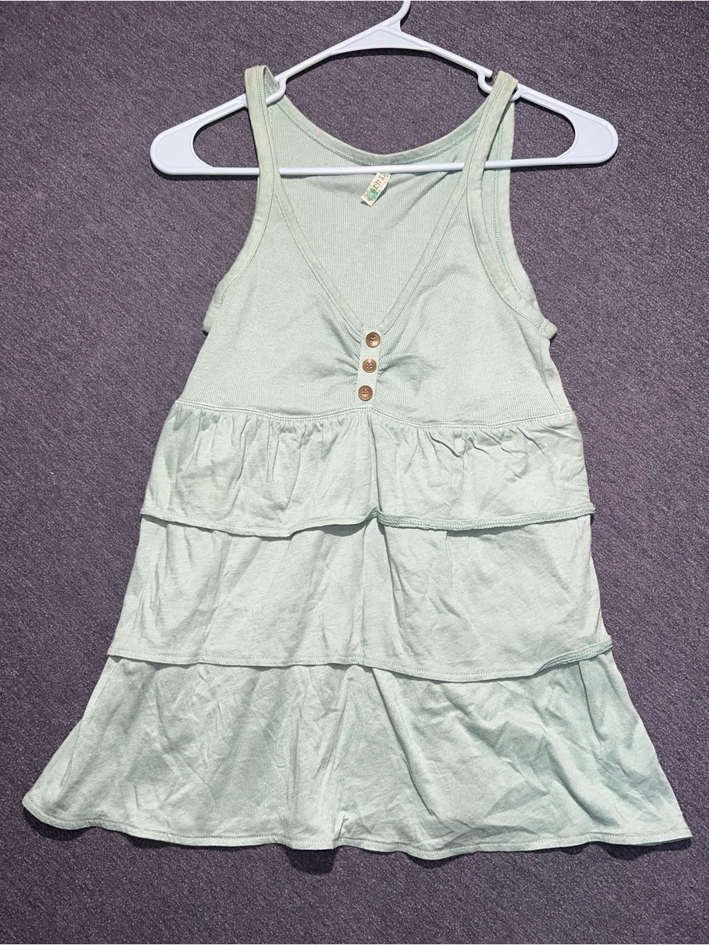 Old Navy Girls Mint Green Tiered Tank Top Dress
